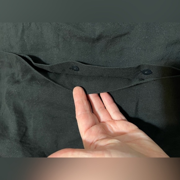 Eileen Fisher Petite linen-blend button down shirt K. - Picture 9 of 11